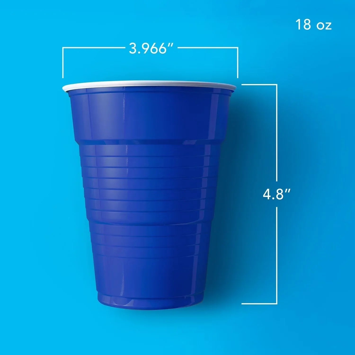 Heavy - Duty Blue Plastic Cups 532ml, 240 cups