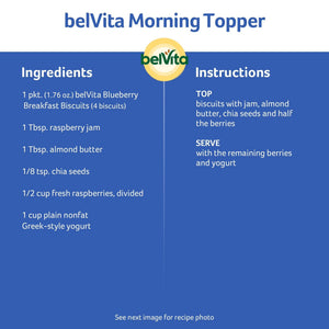 Belvita Crunchy 4 Breakfast Biscuits, Blueberry 50g