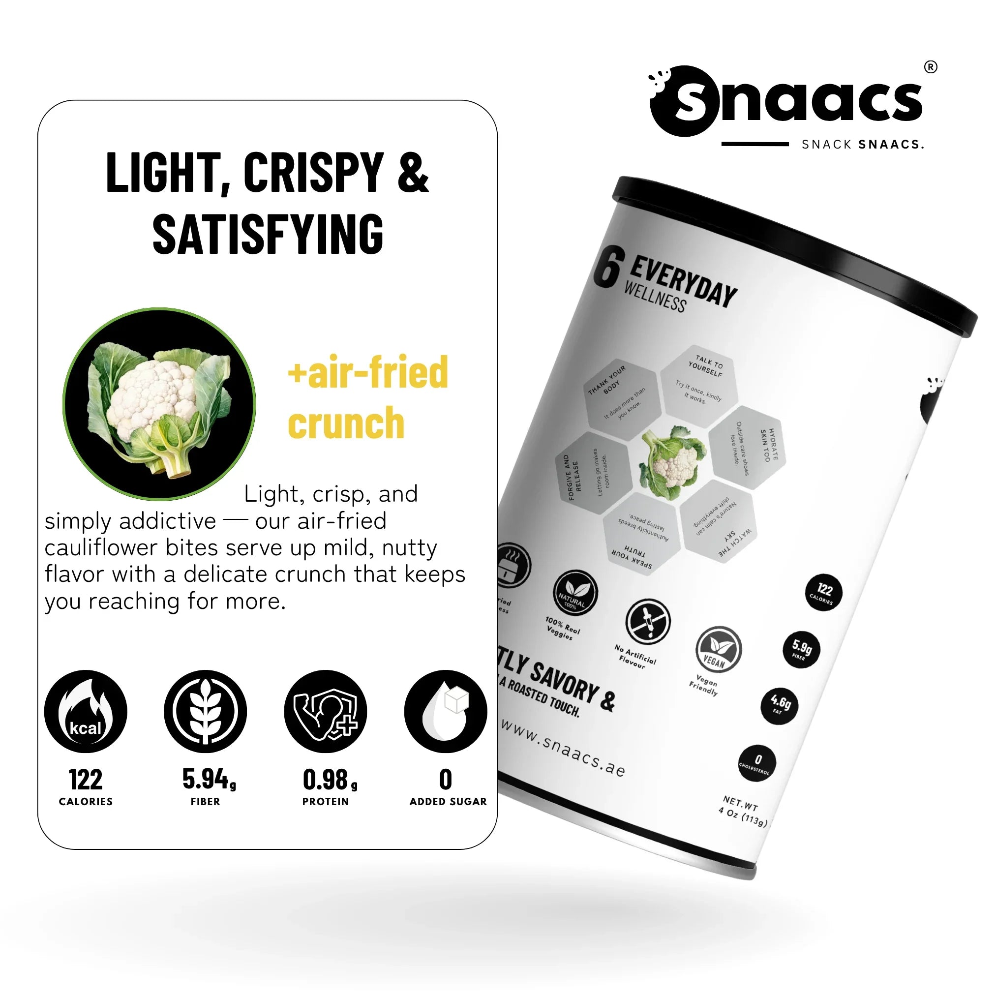 Snaacs Air Fried Cauliflower 113g