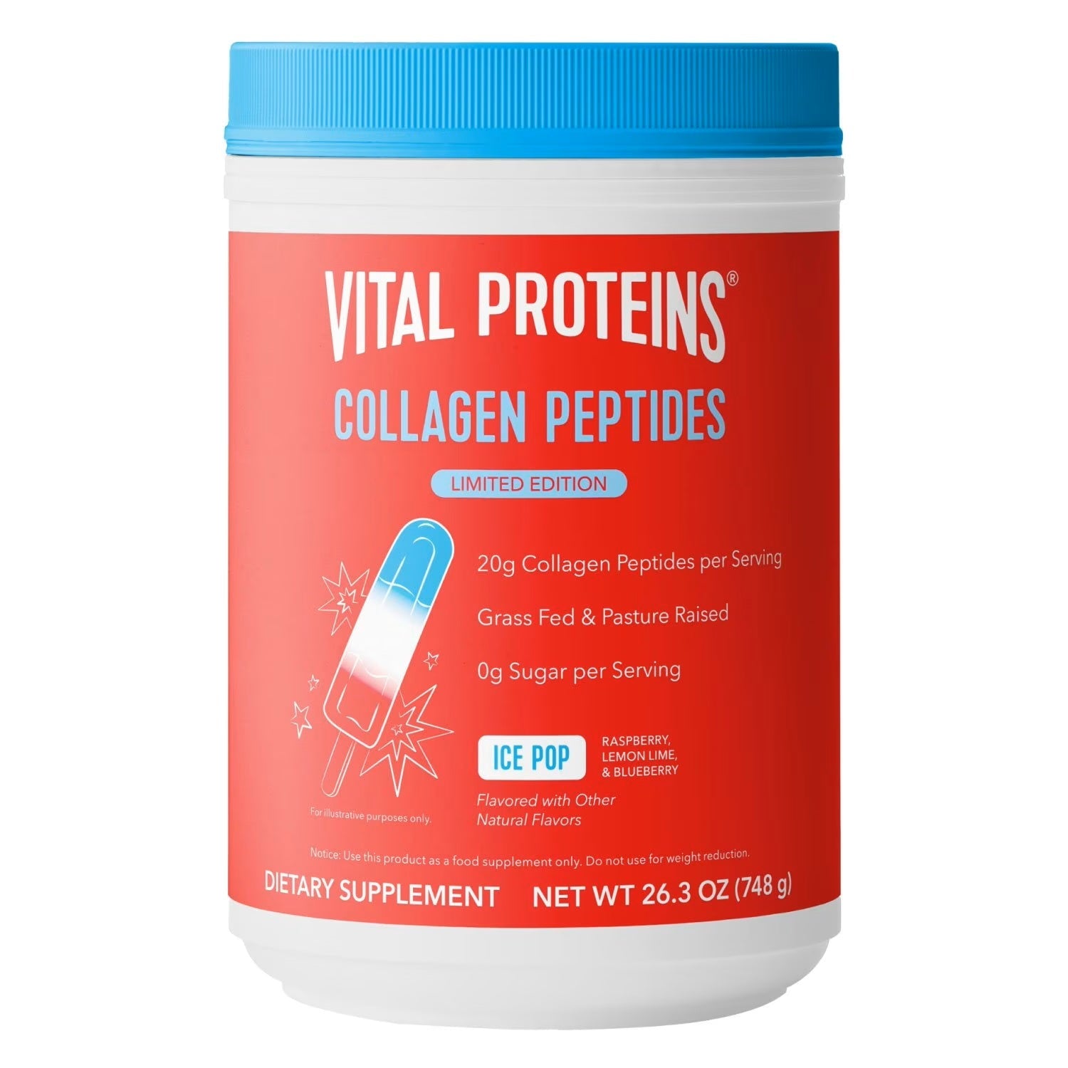 Vital Proteins Collagen Peptides Powder - Limited Edition Ice Pop, 748g (XL)