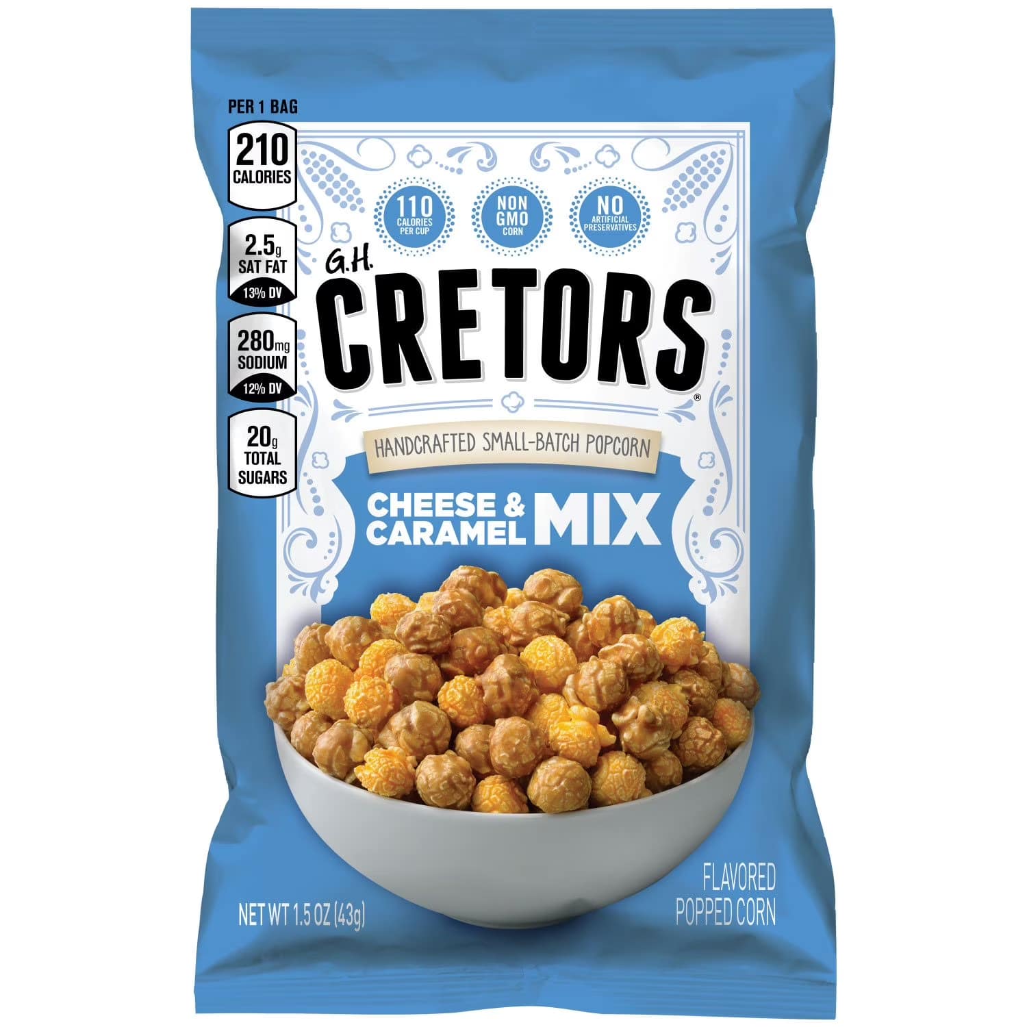 CRETORS Cheese & Caramel Mix Popcorn, 43g - 12 pk.