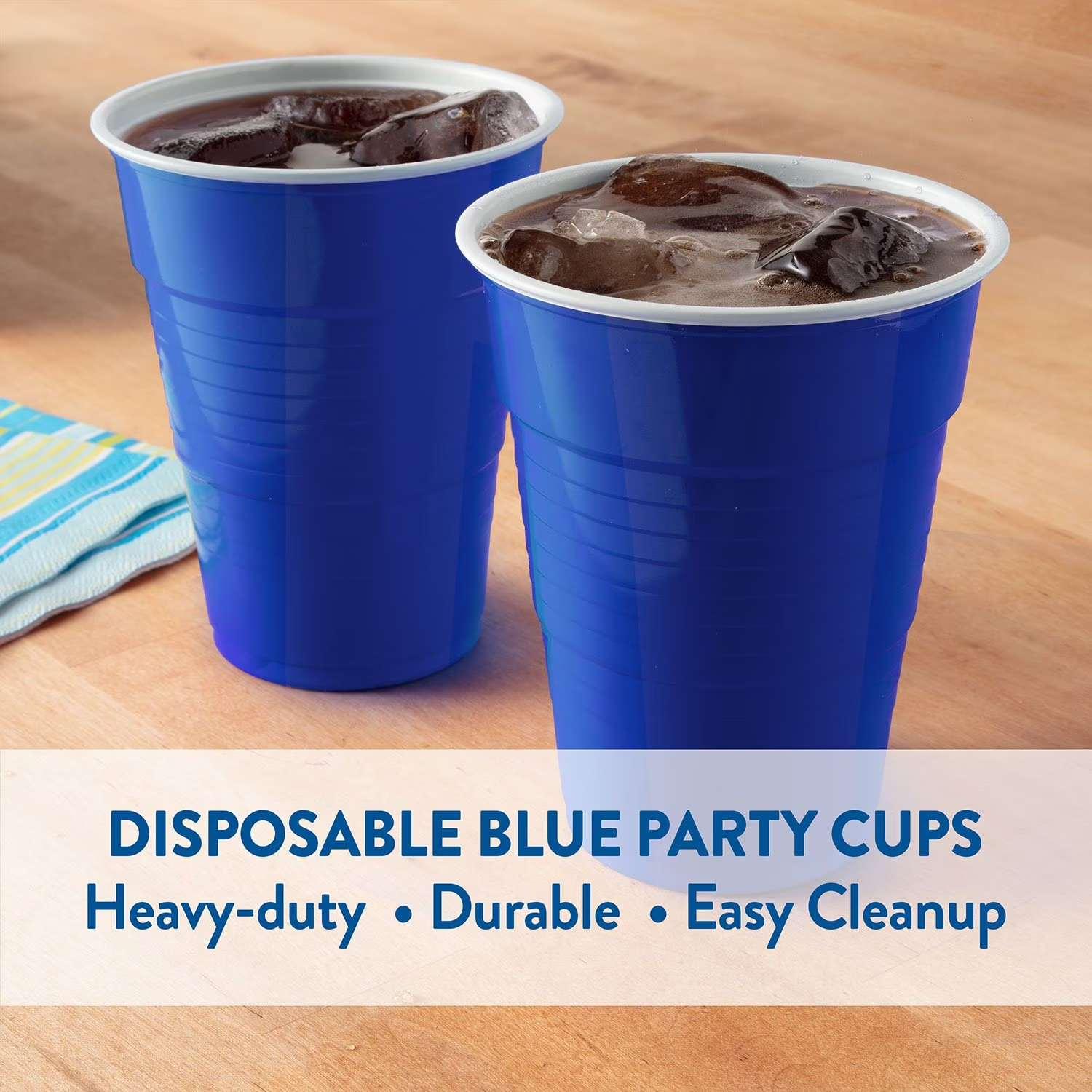 Heavy - Duty Blue Plastic Cups 532ml, 240 cups