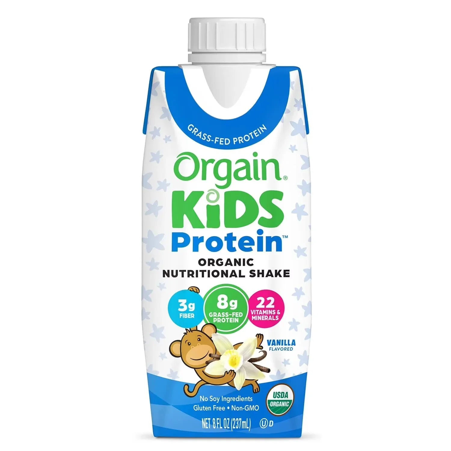 Orgain Kids 8g Protein Organic Nutritional Shake, Vanilla 237ml