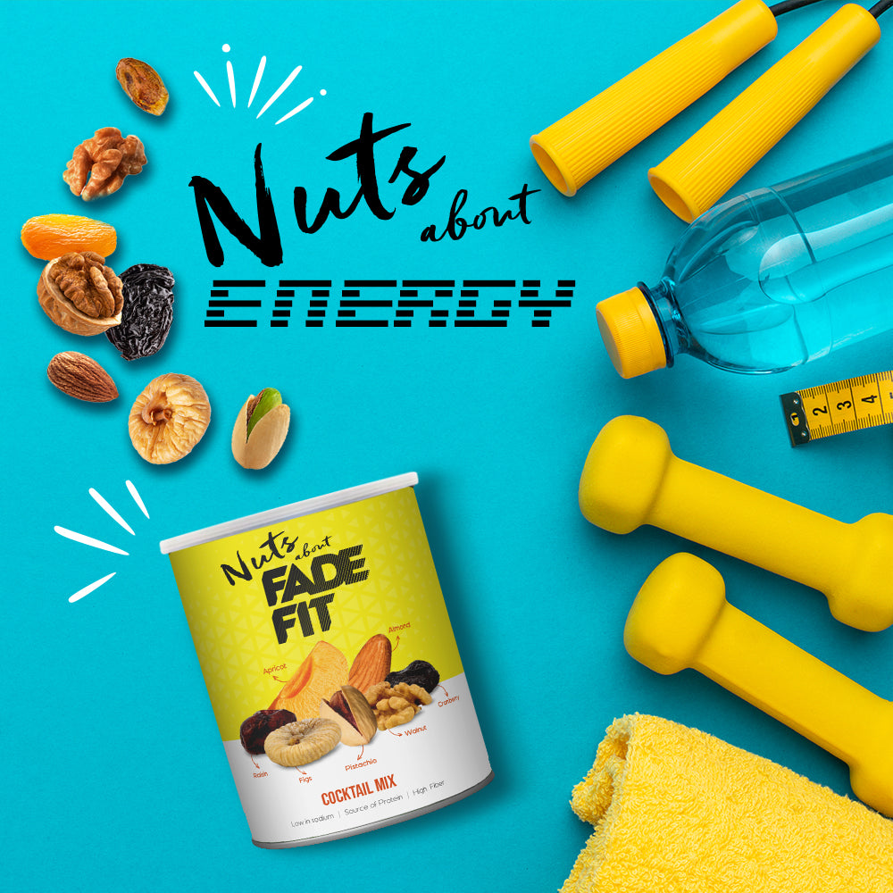 Fade Fit Cocktail Mix Nuts, Gluten Free, Low Sodium 200gm