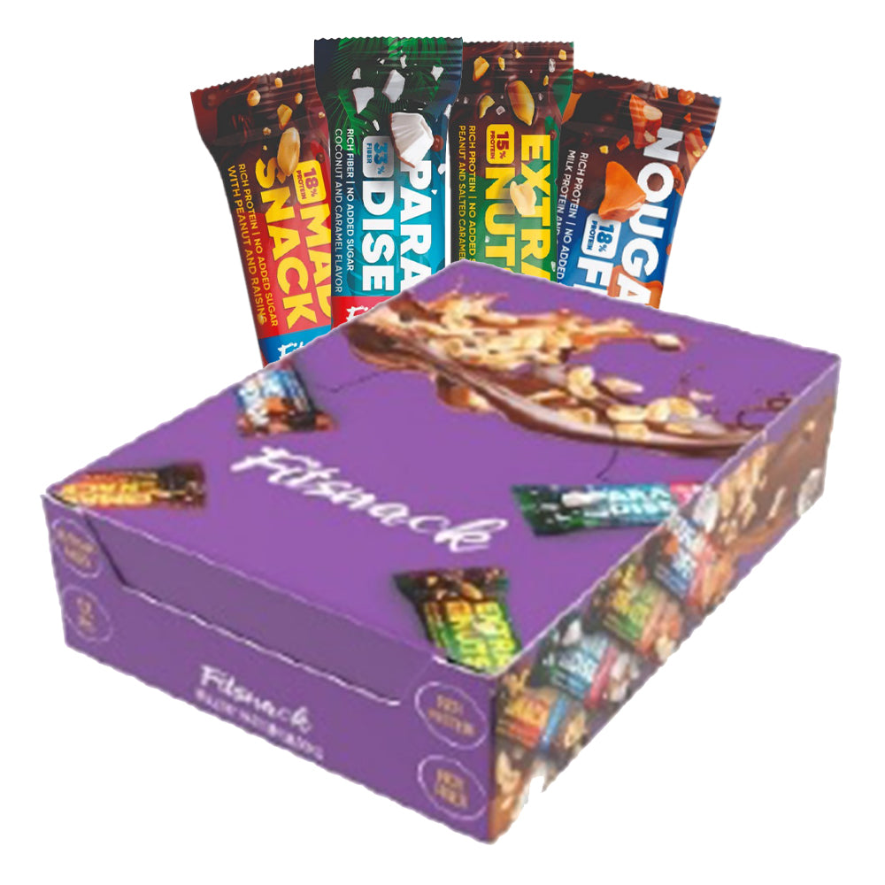 Fitsnack - Glazed Protein Bars - Variety Pack - Box of 12