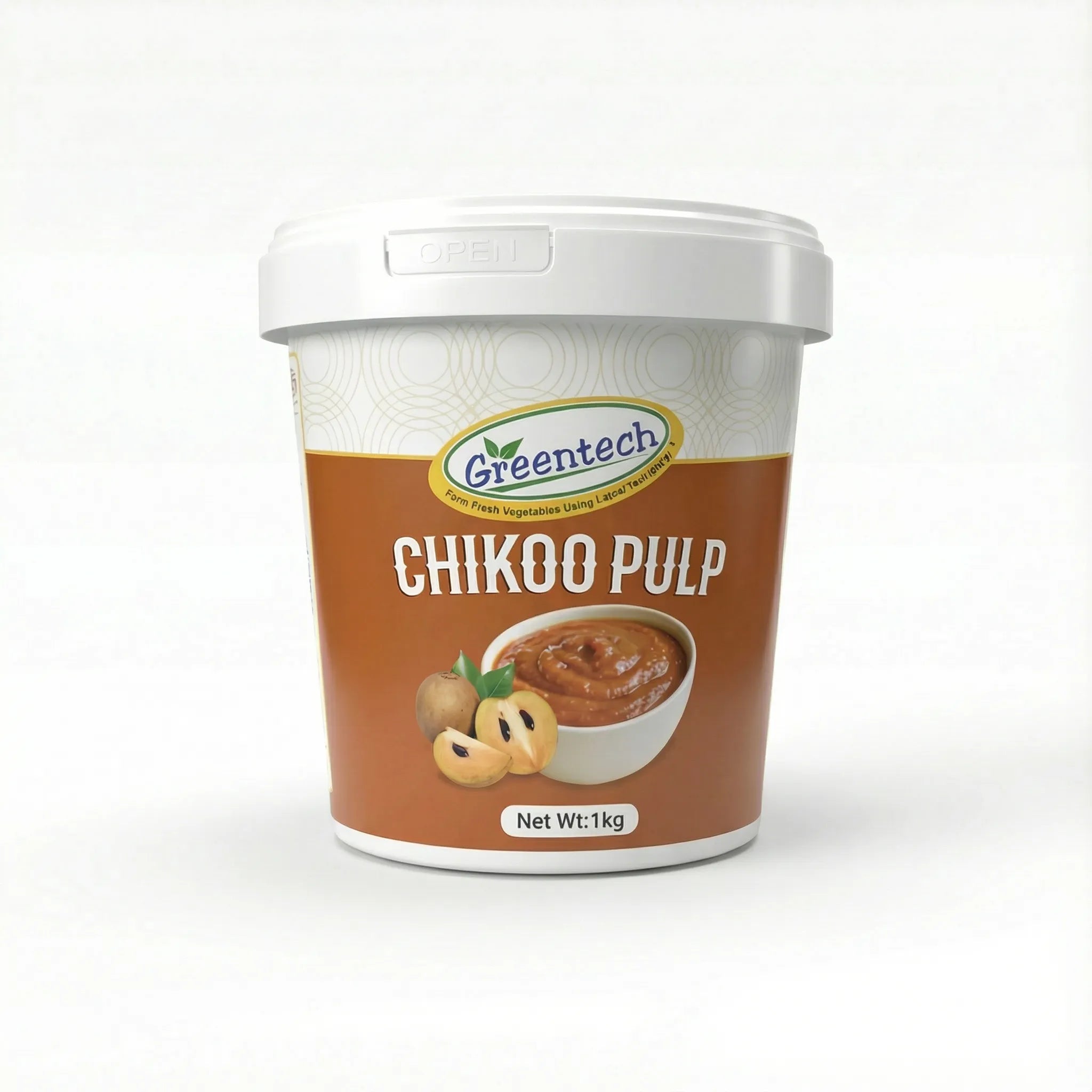 Frozen Chickoo Pulp 1kg | Greentech