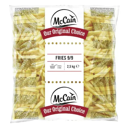 McCain Straight Cut Fries 9/9 Bag 2.5 Kg