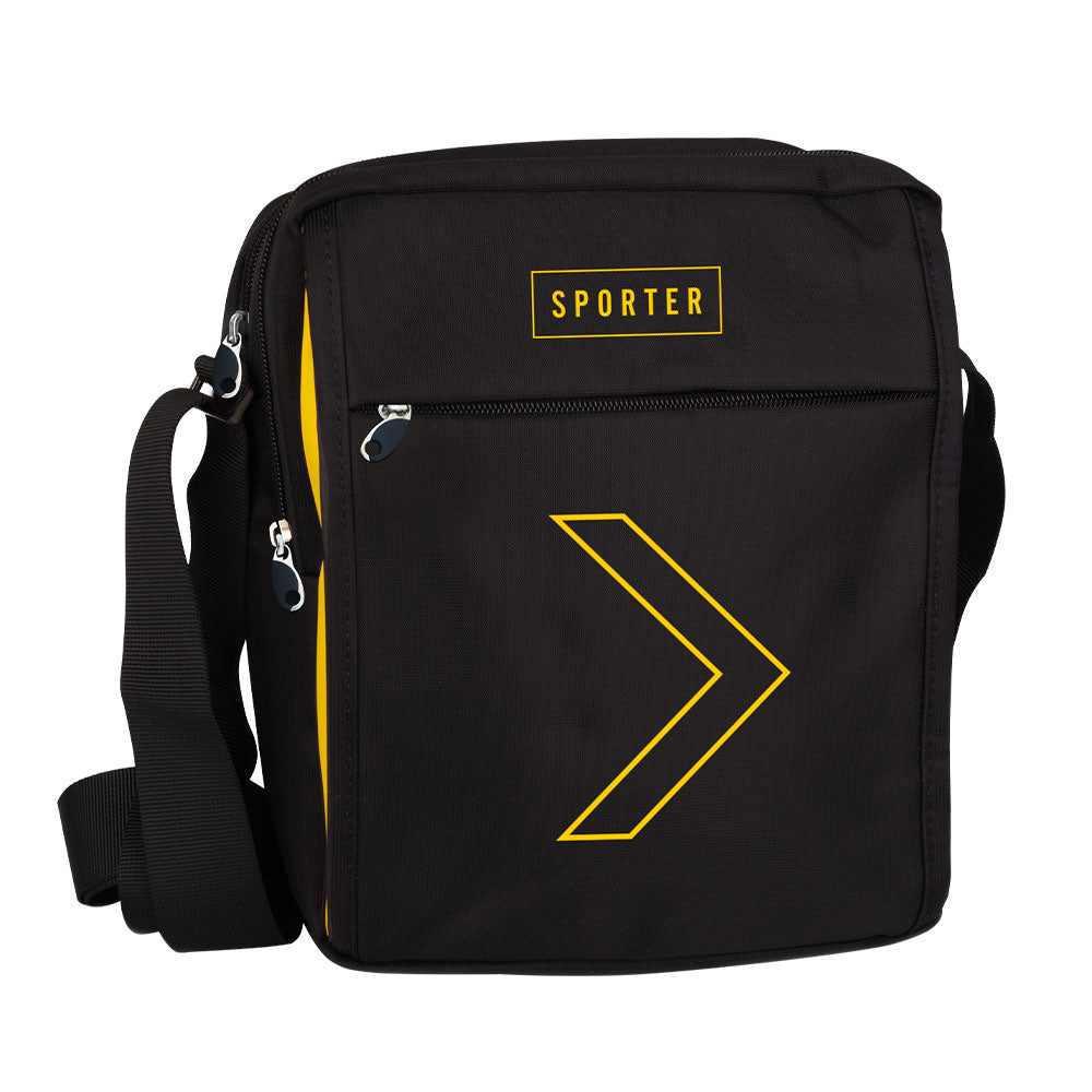 Sporter Side Bag - Black/Yellow Gym Bag