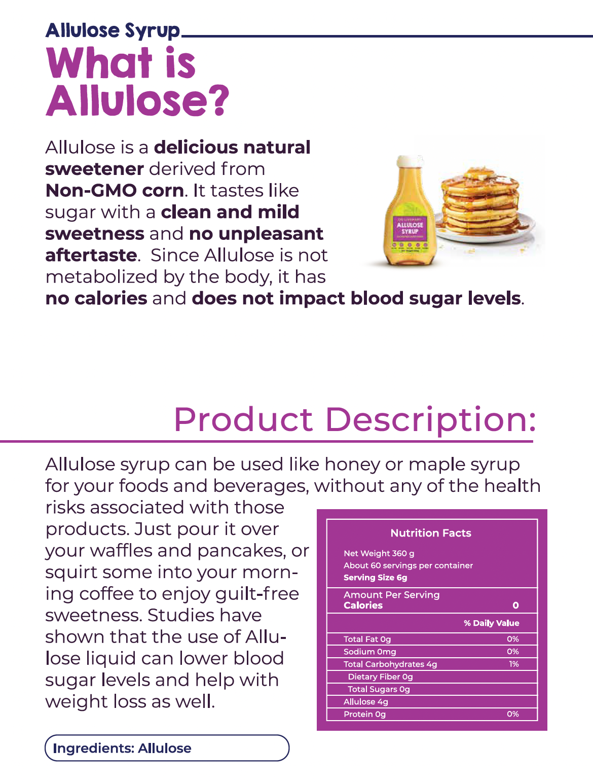 Livsmart Allulose Syrup 360g