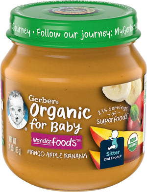 Gerber Organic Mango Apple Banana 113g