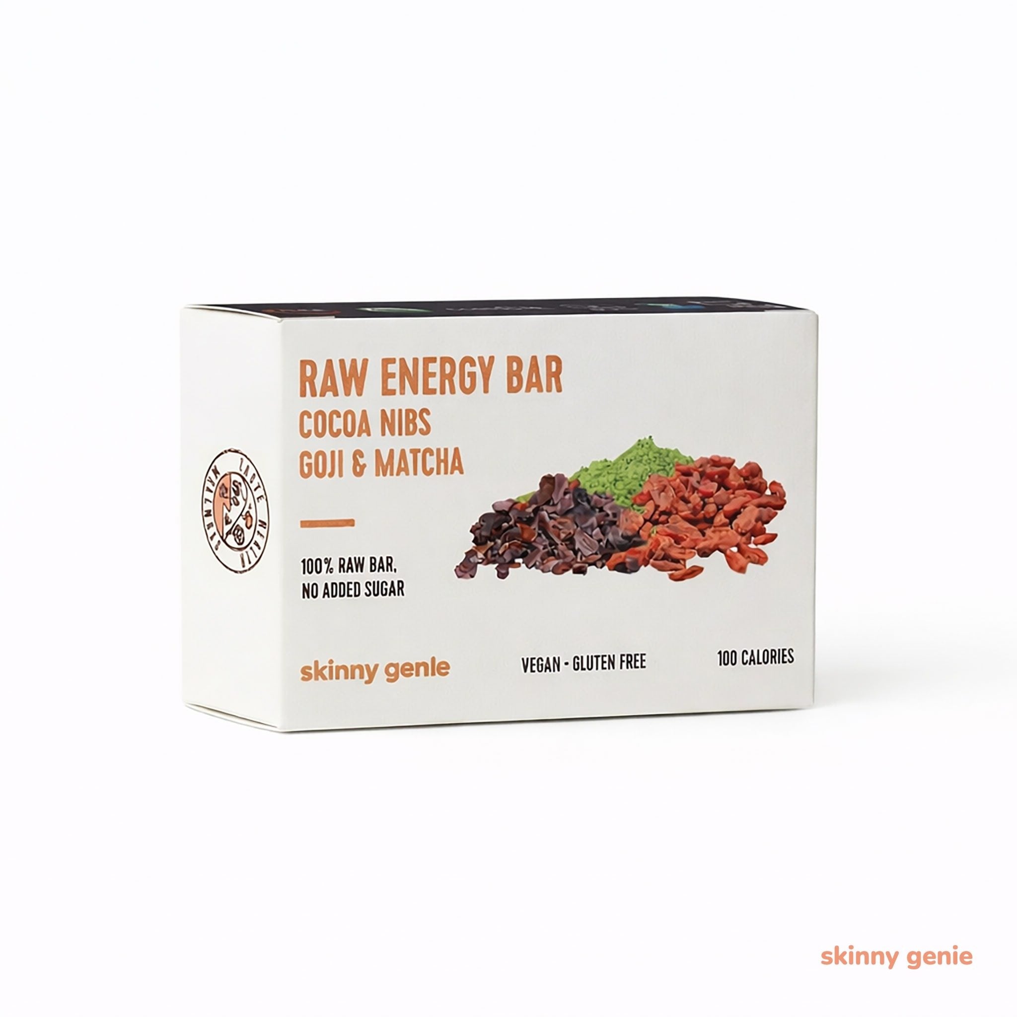 Raw Energy Bar Cocoa Nibs, Goji and Matcha