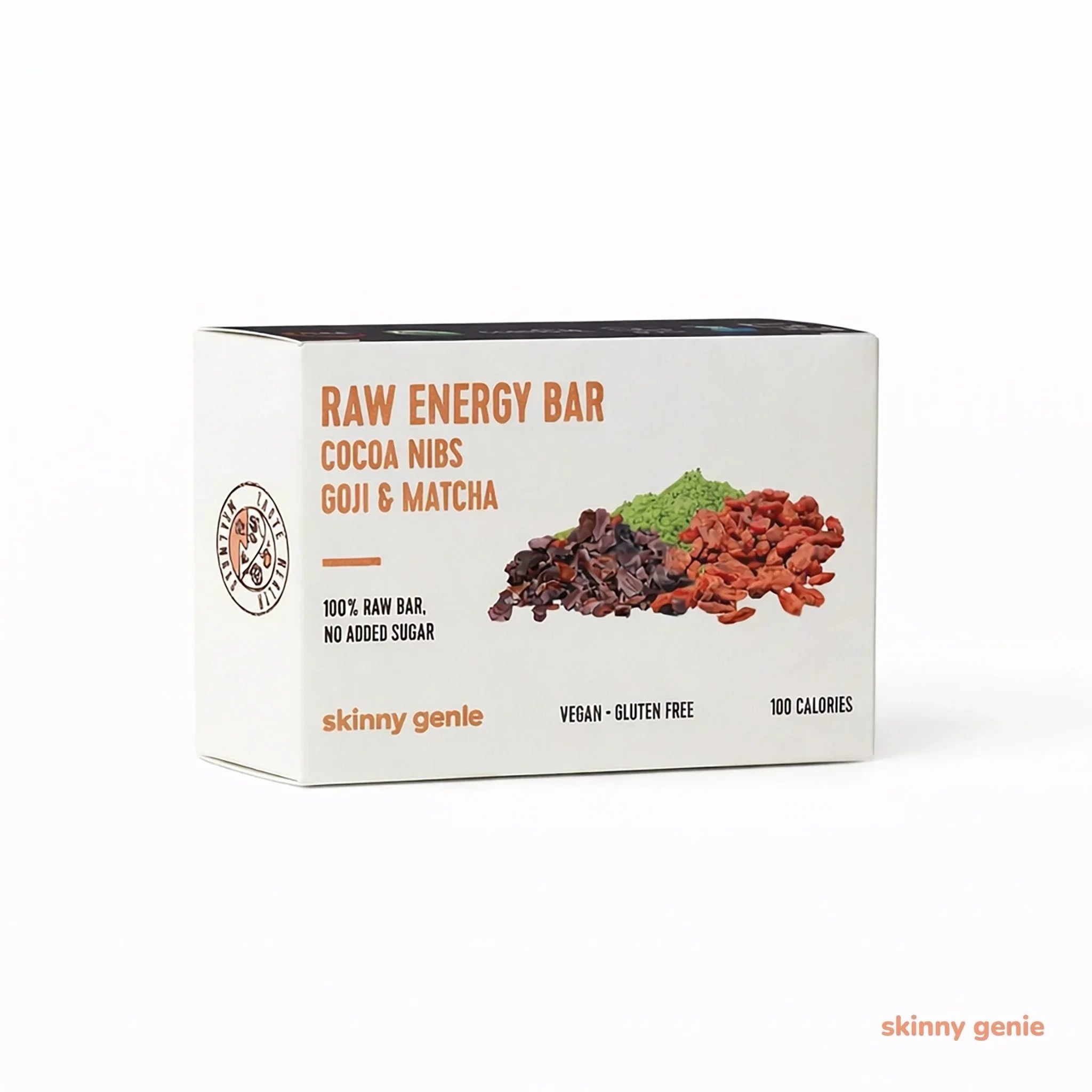 Raw Energy Bar Cocoa Nibs, Goji and Matcha