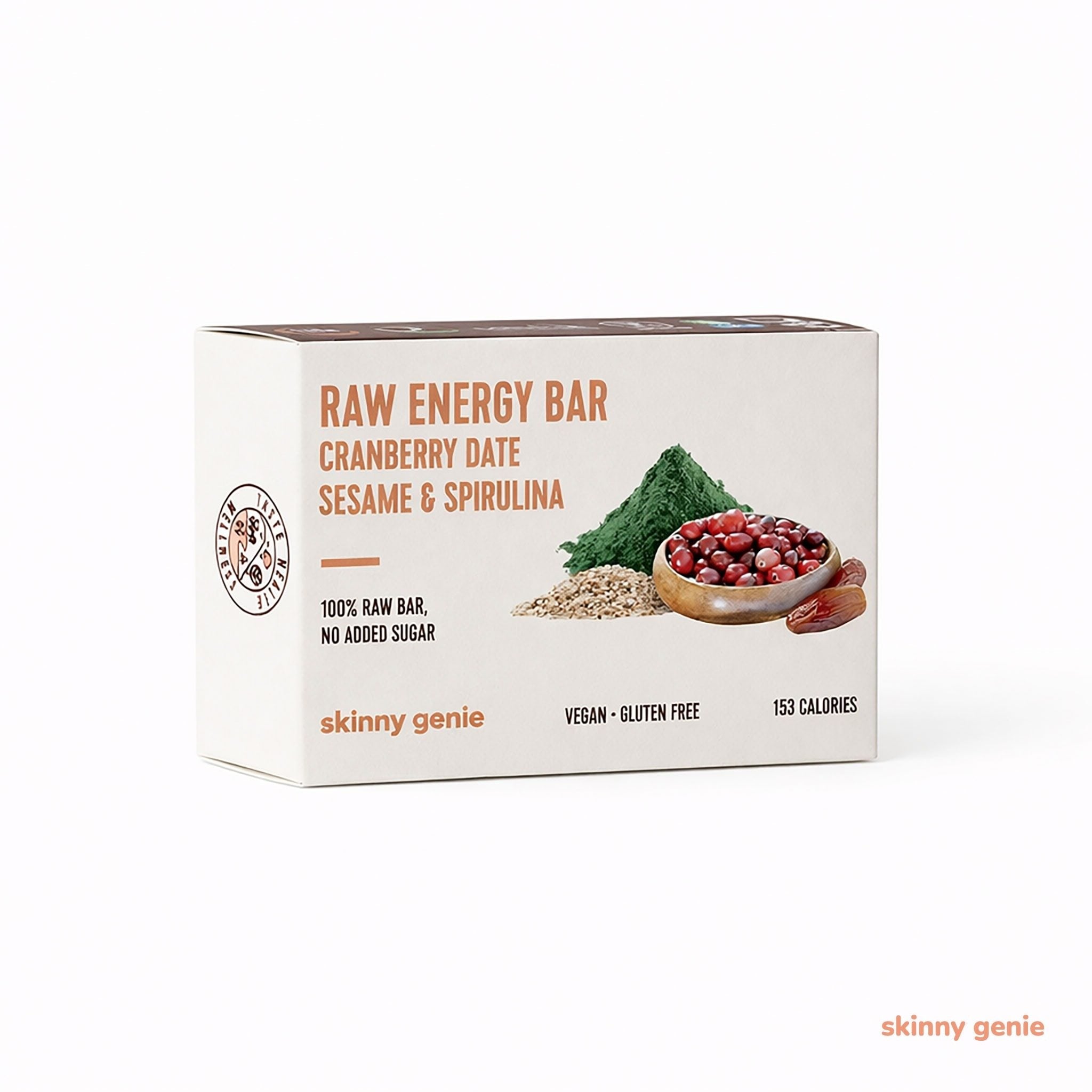 Raw Energy Bar Cranberry Date, Sesame & Spirulina