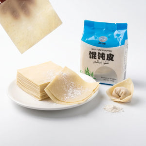 XI SHI Square White Wonton Wrappers - 4 Pkt