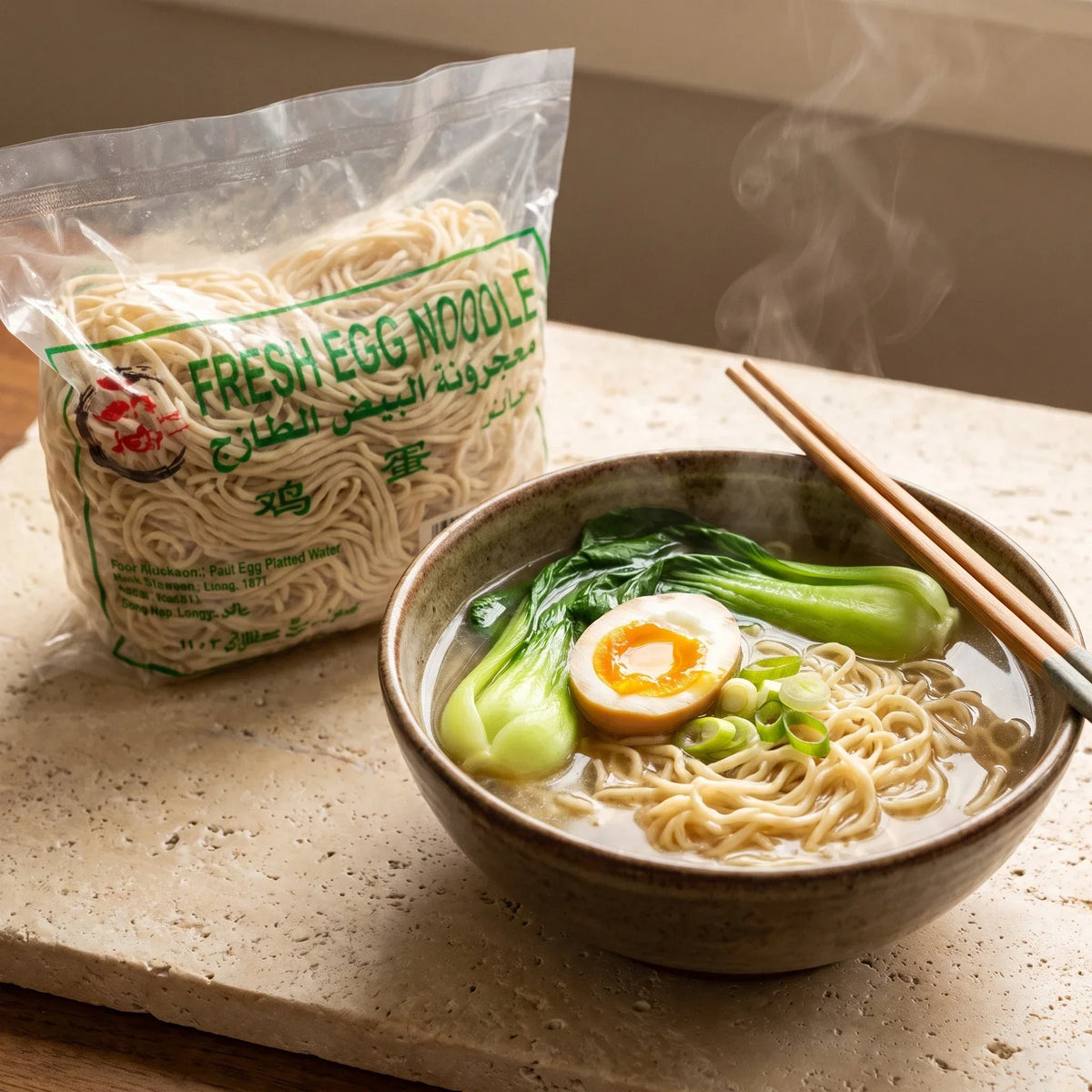XI SHI Fresh White Egg Noodles - 3 kg