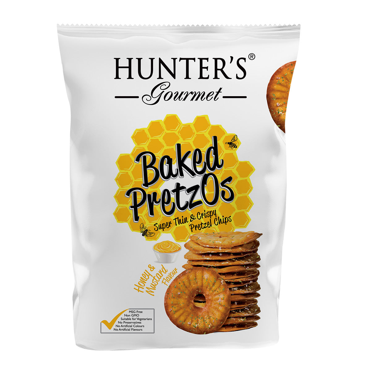 Hunter's Gourmet baked pretzos honey mustard 70g