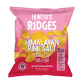 Hunter's Ridges Himalayan Pink Salt hand-cooked potato chips bag, vegan, plant-based snack