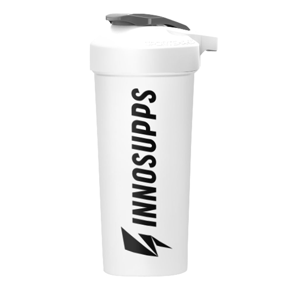 Innosupps - Sports Shaker with Black Logo - White