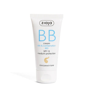 BB Cream Oily & Combination Skin, SPF15 Medium Protection Dark/Peach Tone (Ziaja) - Image 1