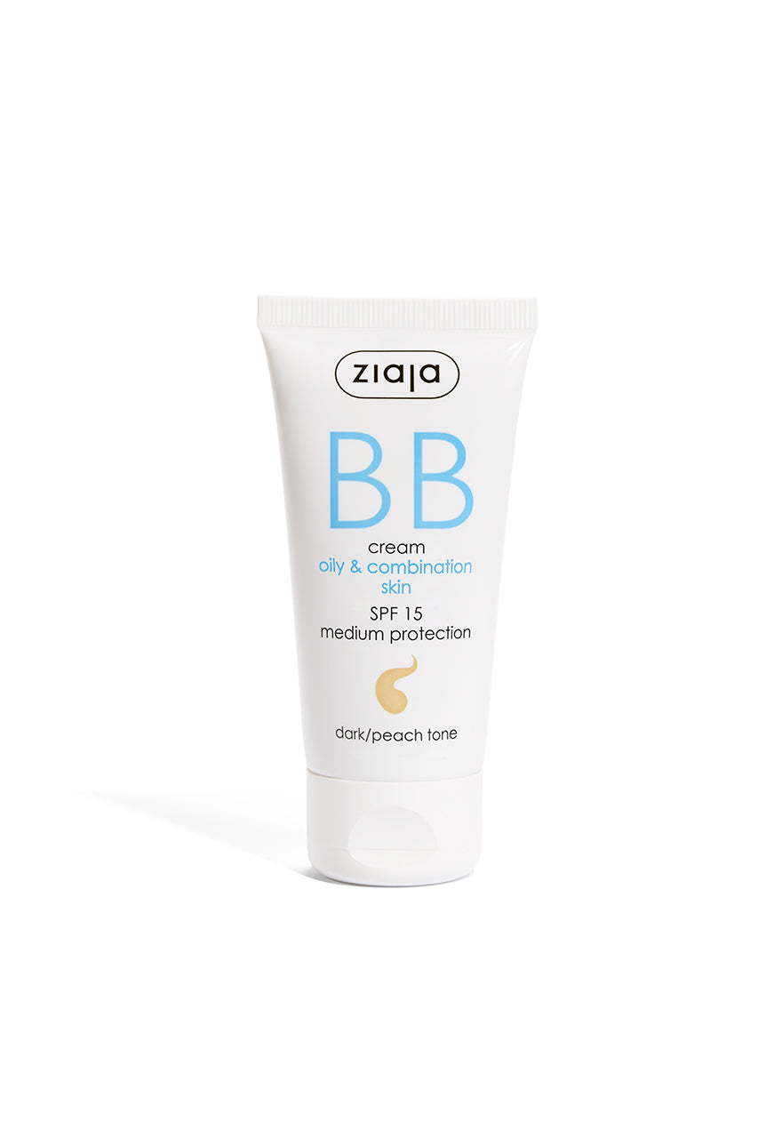 BB Cream Oily & Combination Skin, SPF15 Medium Protection Dark/Peach Tone