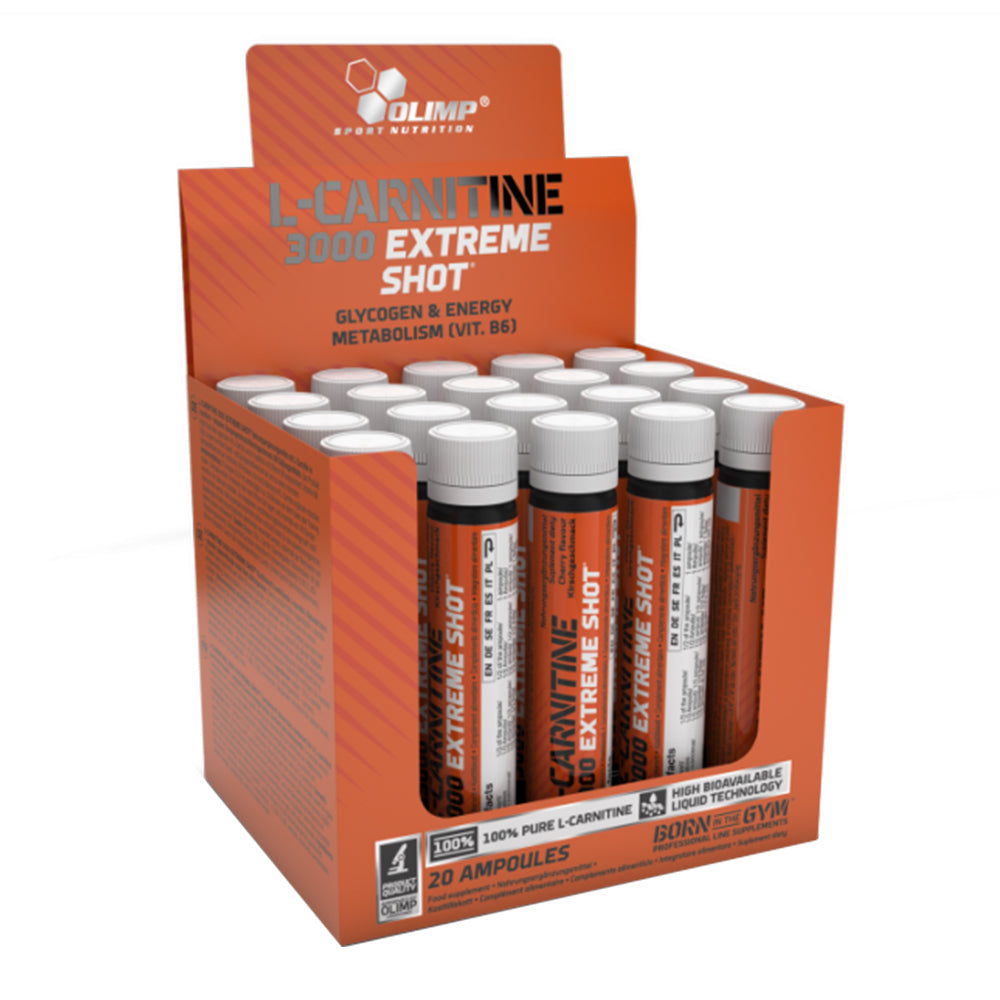 Olimp Sport Nutrition L-Carnitine 3000 Extreme Shot Fat Metabolism Energy Box of 20