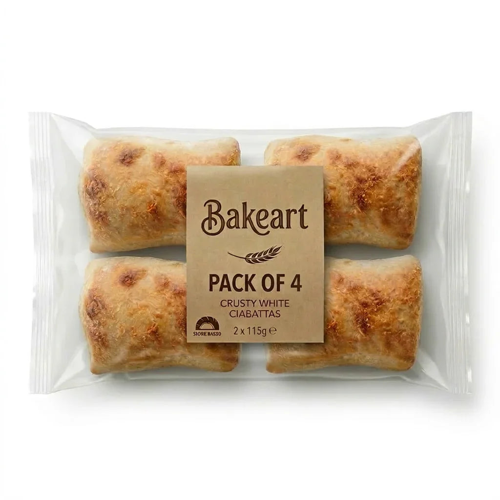 Freshly Baked Sourdough Ciabatta 140g Each (Pack of 4)