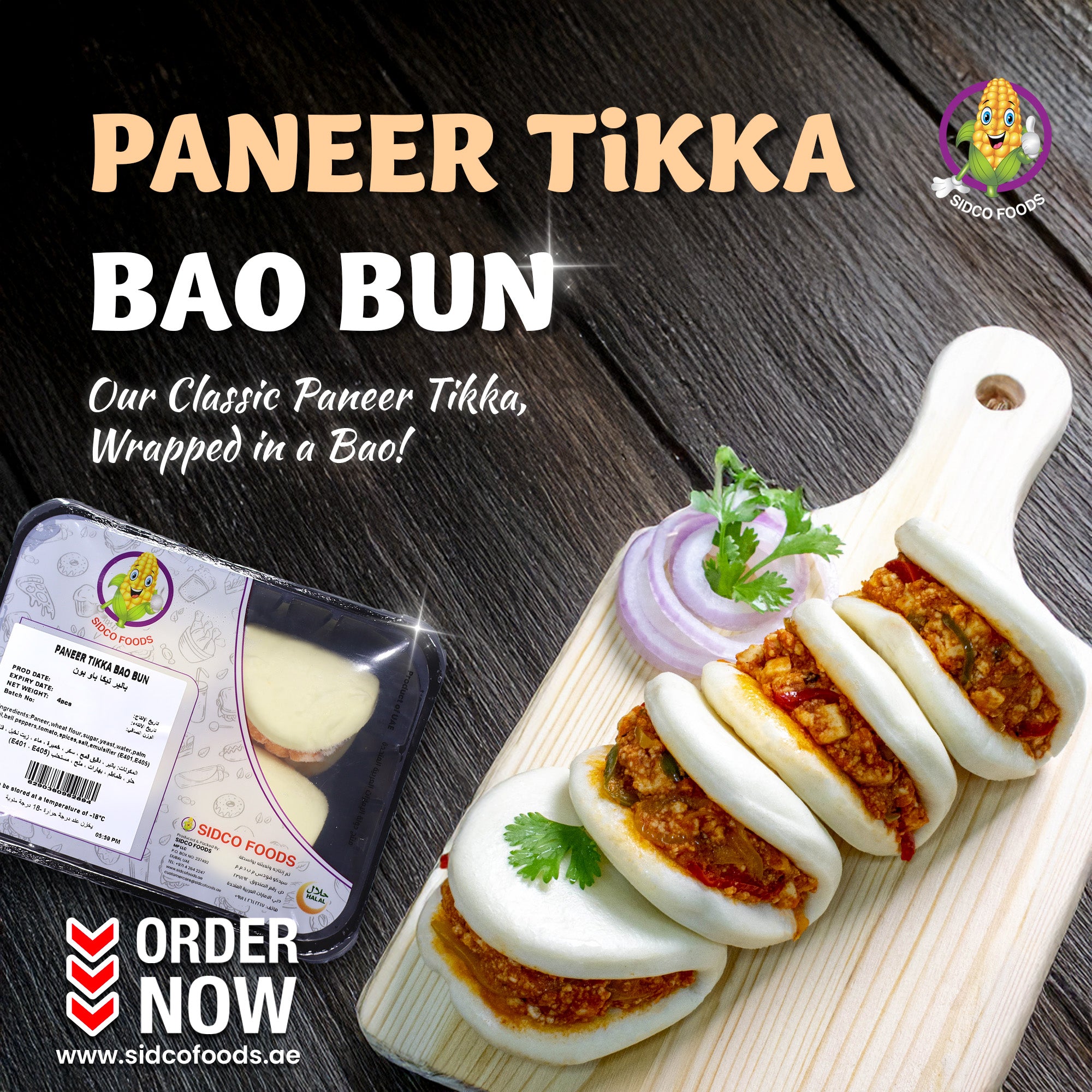 Paneer Tikka  Bao Bun (4 pcs)