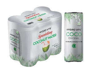 Hydro Vits Sparkling Coconut Water 6 x 320ml Case