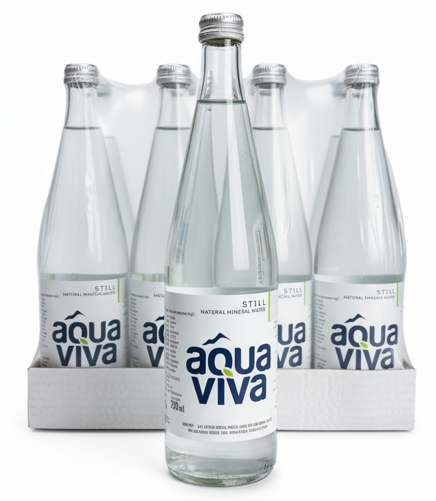 Aqua Viva Still Natural Mineral Water Glass bottle 750 ml x 12