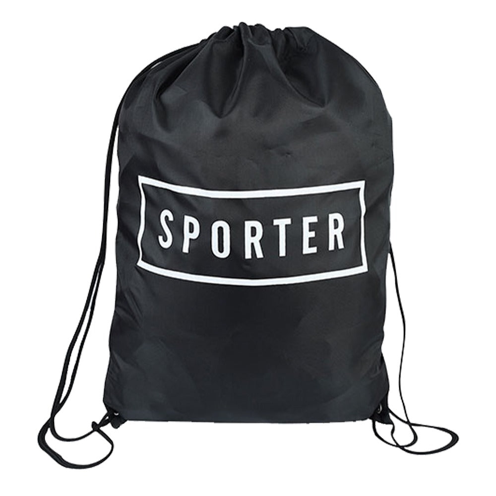 Sporter Drawstring Bag - Black Gym Bag