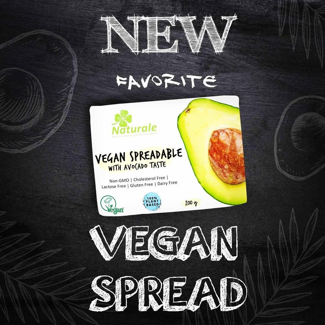 Vegan spreadable product with avocado flavor
