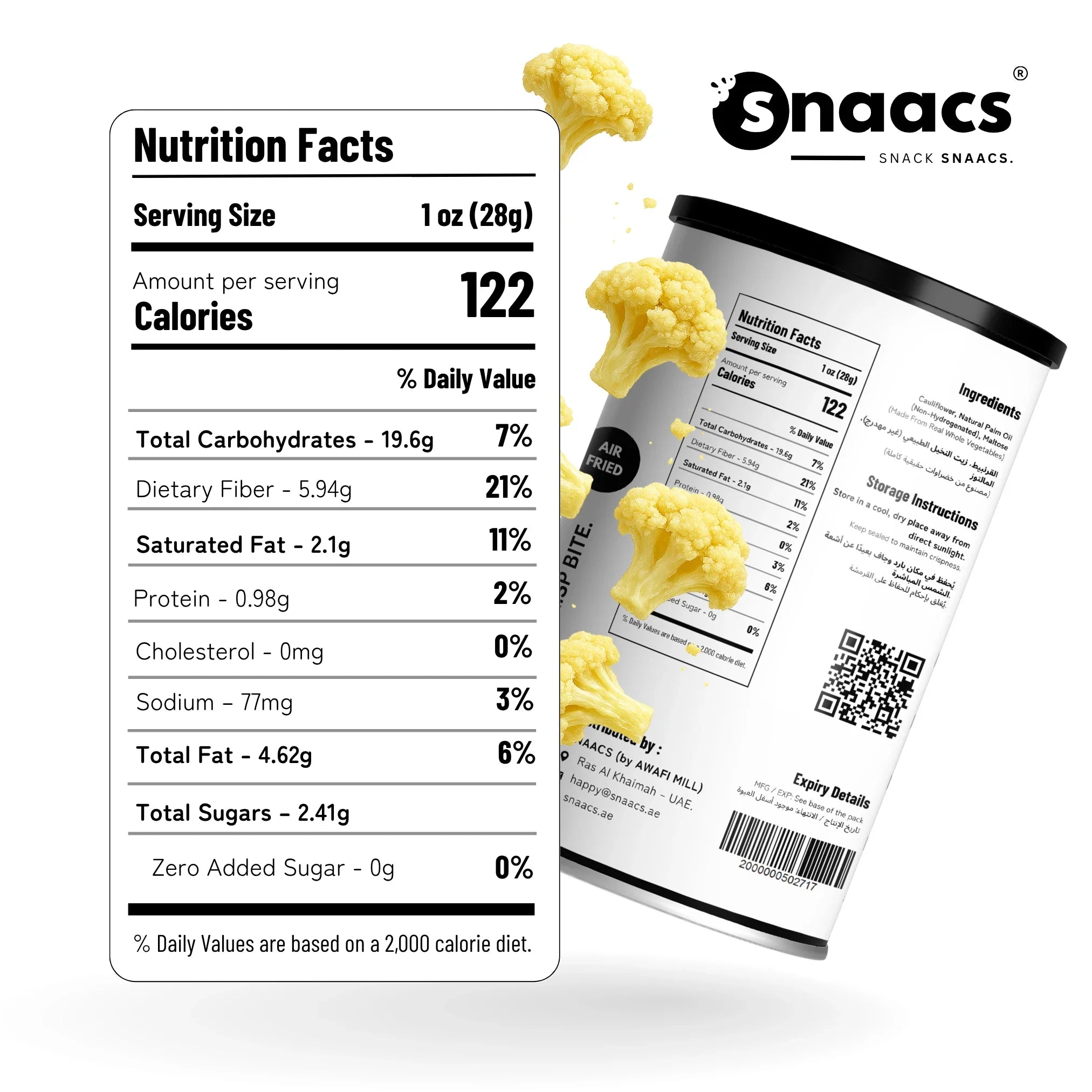 Snaacs Air Fried Cauliflower 113g